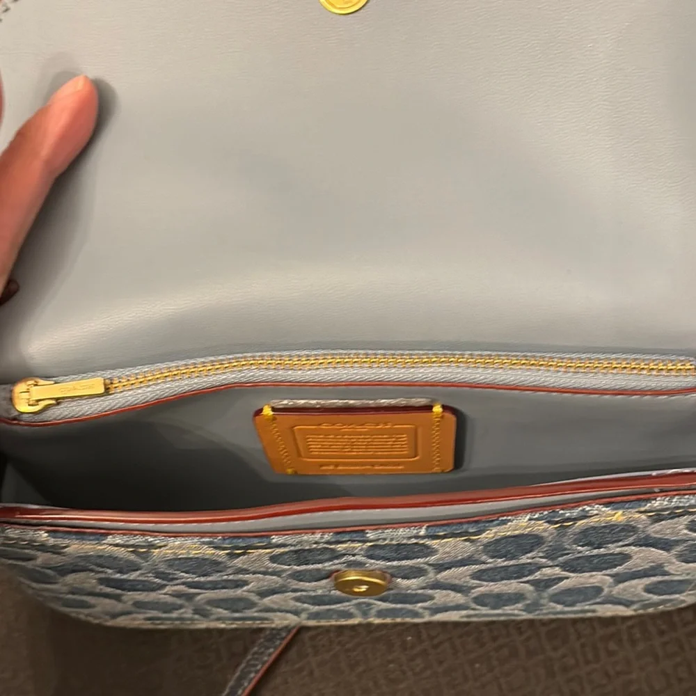 Coach Blue Signature Crossbody Bag - Picture 7 of 9